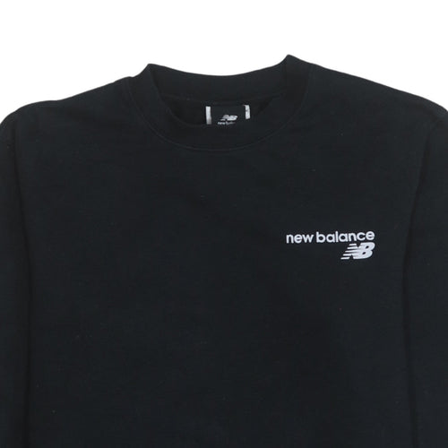New Balance Men's Black Crew Neck Sweatshirt Size S Fleece Pullover
