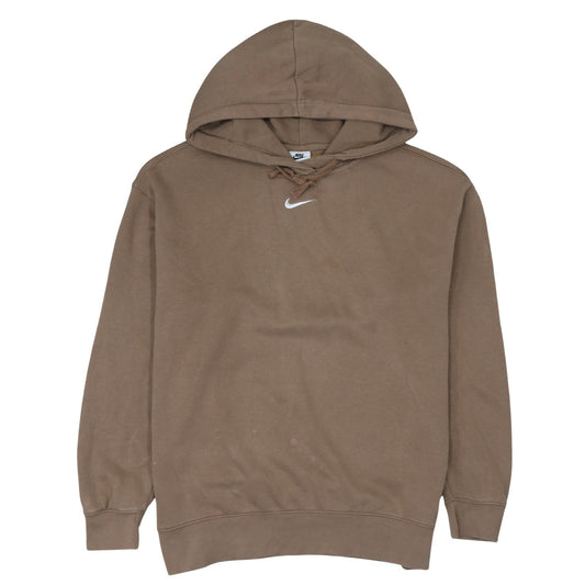 Nike Men’s Brown Pullover Hoodie S Logo Sports Fleece