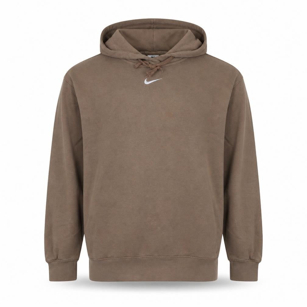 Nike Men’s Brown Pullover Hoodie S Logo Sports Fleece