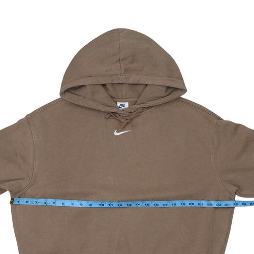 Nike Men’s Brown Pullover Hoodie S Logo Sports Fleece