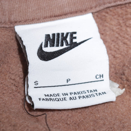 Nike Men’s Brown Pullover Hoodie S Logo Sports Fleece