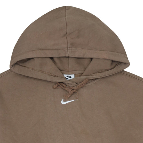 Nike Men’s Brown Pullover Hoodie S Logo Sports Fleece