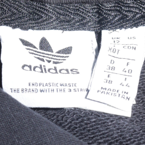 Adidas Womens Black Hoodie Size 12 Pullover Hooded Sweatshirt