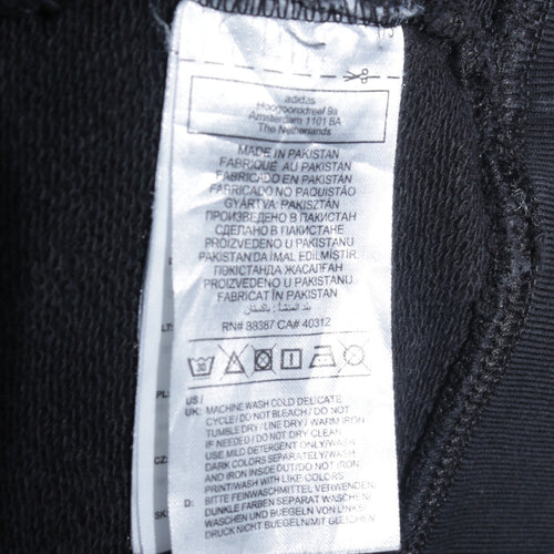 Adidas Womens Black Hoodie Size 12 Pullover Hooded Sweatshirt