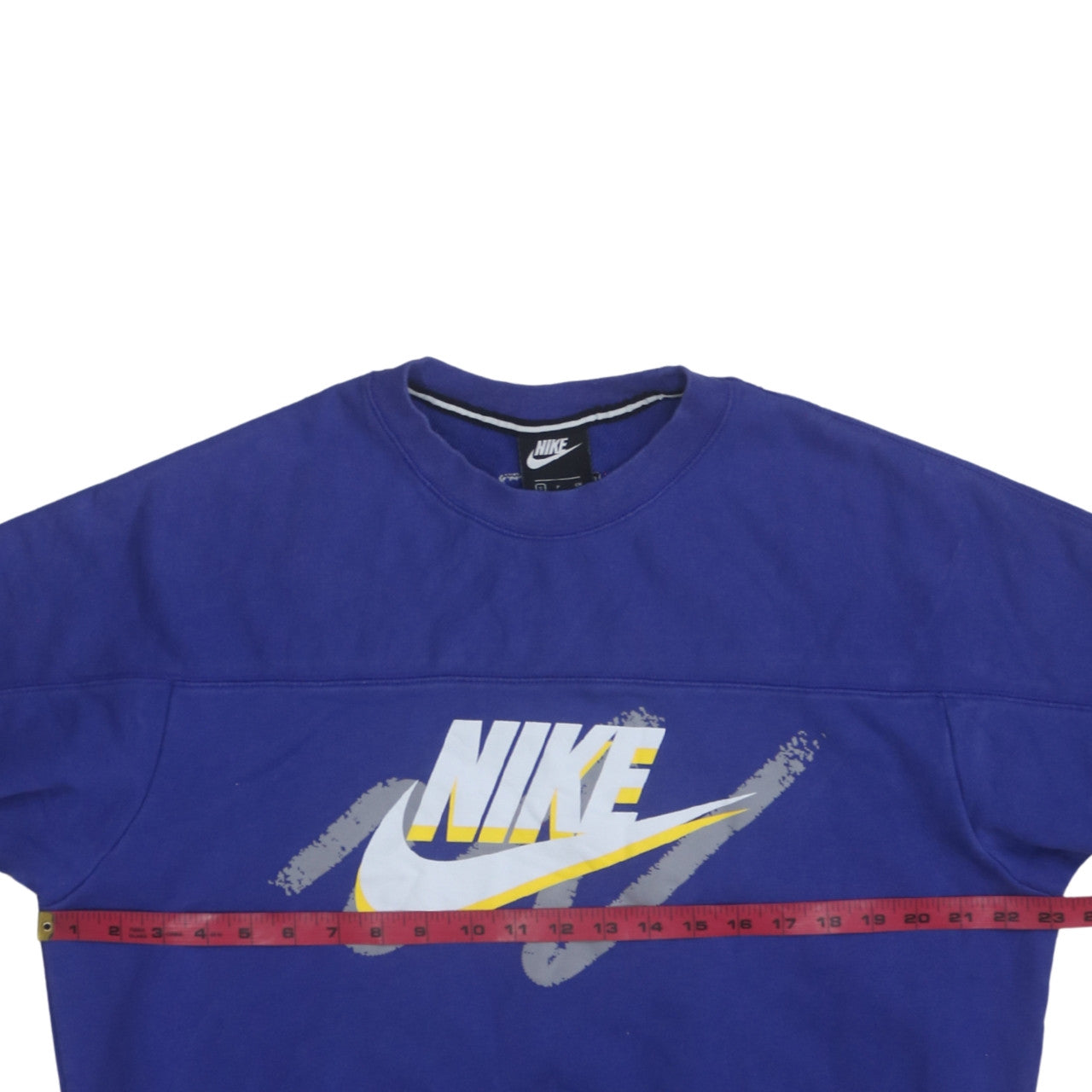 Nike Women’s Blue Graphic Logo Pullover Sweatshirt Size S