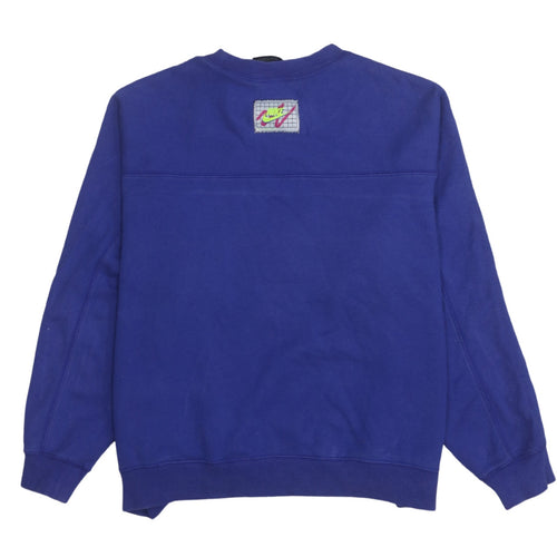 Nike Women’s Blue Graphic Logo Pullover Sweatshirt Size S