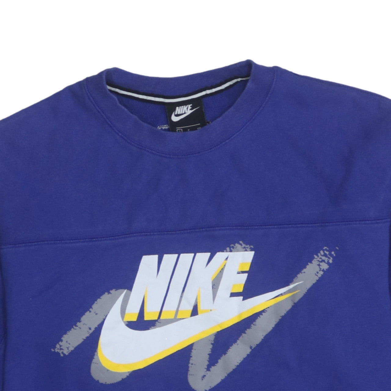 Nike Women’s Blue Graphic Logo Pullover Sweatshirt Size S