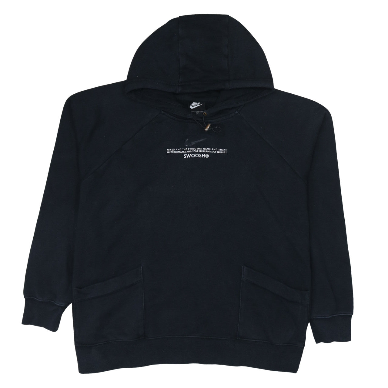 Nike Men's Black 2XL Pullover Hoodie with Logo Print