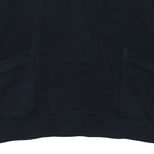 Nike Men's Black 2XL Pullover Hoodie with Logo Print