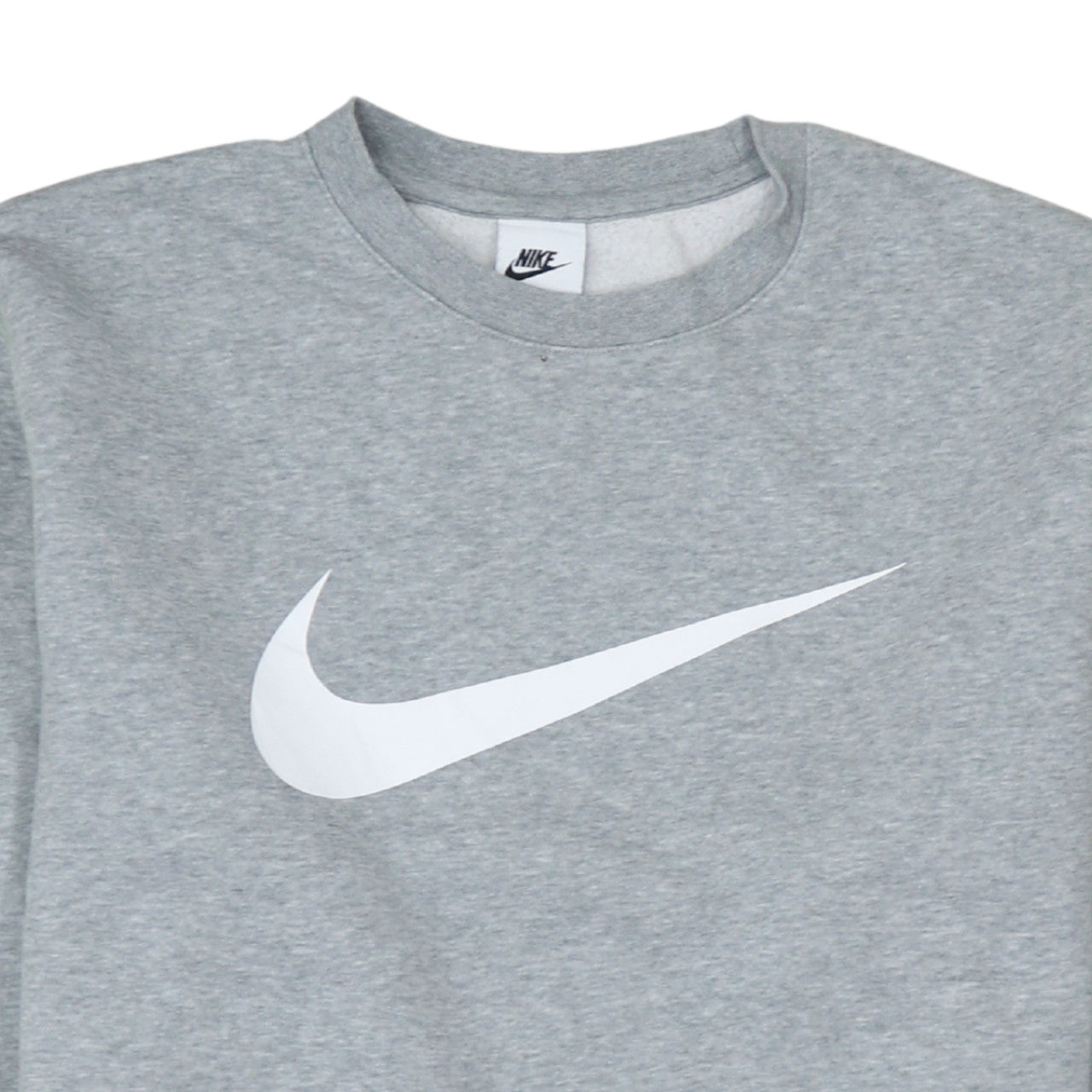 Nike Men's Grey Regular Fit Crew Neck Graphic Sweatshirt S
