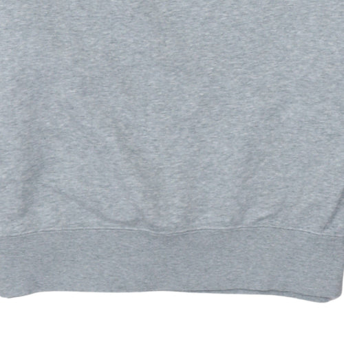 Nike Men's Grey Regular Fit Crew Neck Graphic Sweatshirt S