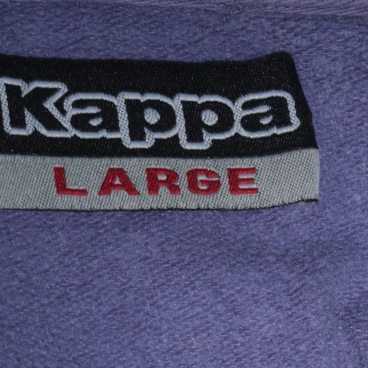 Kappa Womens Purple 1/4 Zip Logo Sweatshirt Size L Casual Sportswear