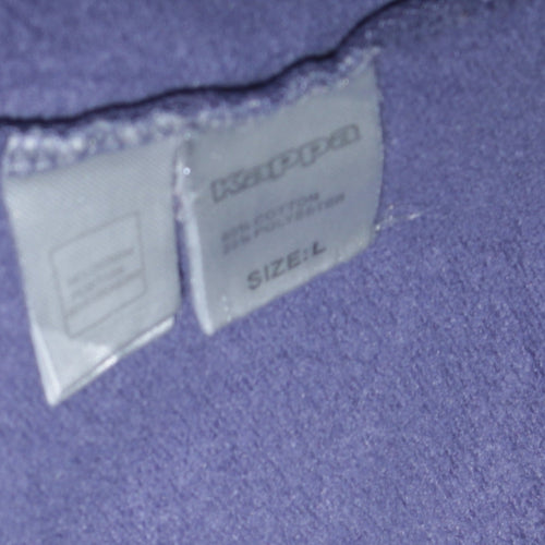Kappa Womens Purple 1/4 Zip Logo Sweatshirt Size L Casual Sportswear