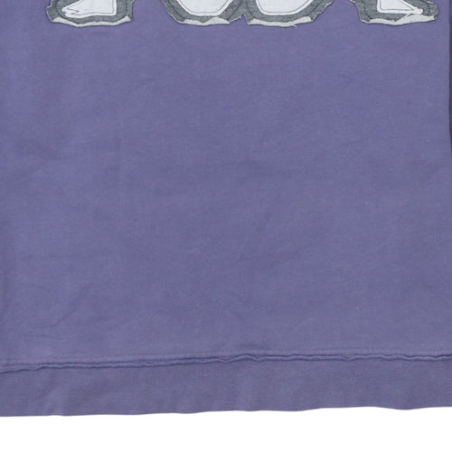 Kappa Womens Purple 1/4 Zip Logo Sweatshirt Size L Casual Sportswear