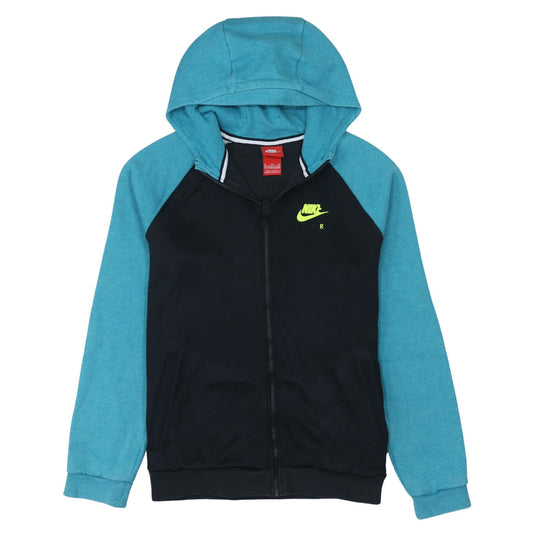 Nike Boys Black & Blue Full Zip Hoodie XL 13-15 Years Hooded Sweatshirt
