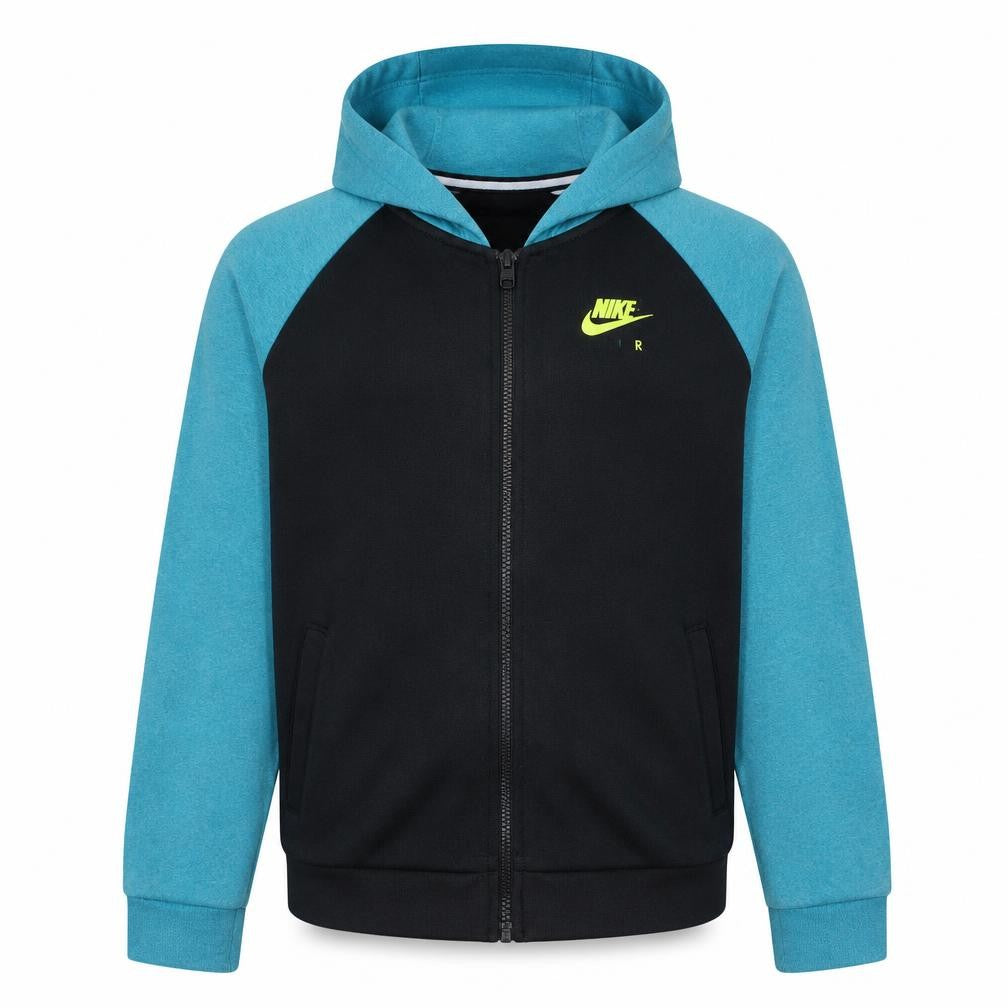 Nike Boys Black & Blue Full Zip Hoodie XL 13-15 Years Hooded Sweatshirt