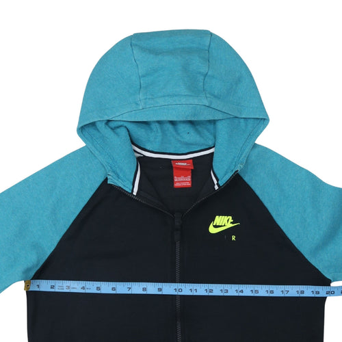 Nike Boys Black & Blue Full Zip Hoodie XL 13-15 Years Hooded Sweatshirt