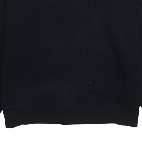 Tommy Hilfiger Womens Black Small Pullover Sweatshirt with Beaded Logo