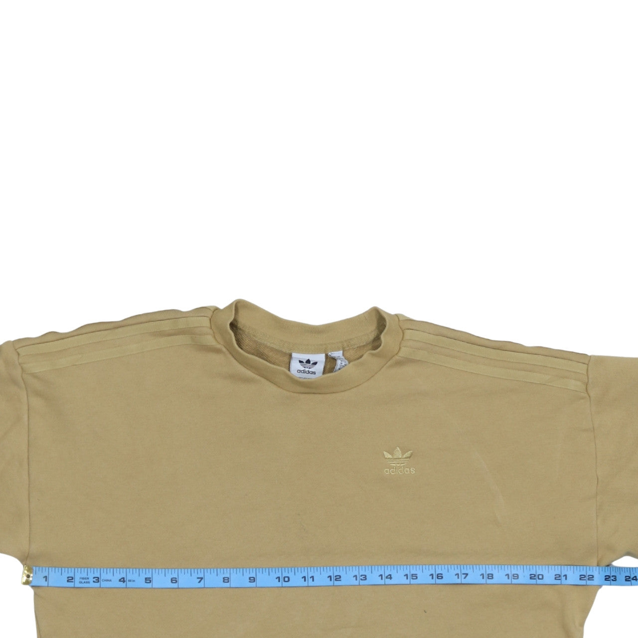 Adidas Women Beige Long Sleeve Pullover Sweatshirt Size 12