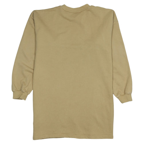 Adidas Women Beige Long Sleeve Pullover Sweatshirt Size 12