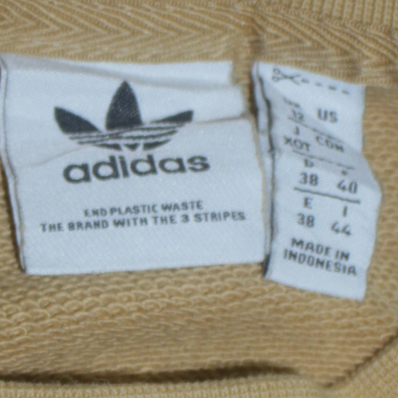 Adidas Women Beige Long Sleeve Pullover Sweatshirt Size 12