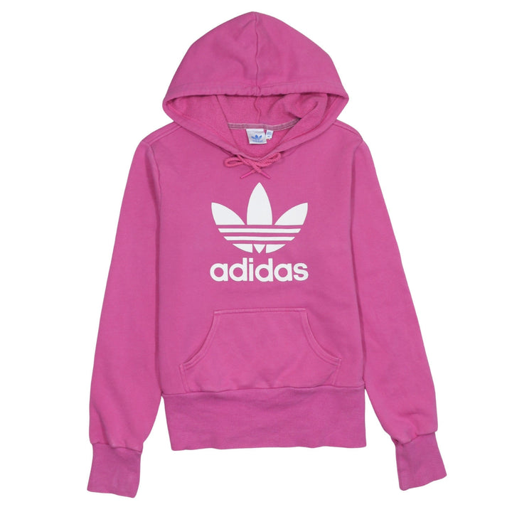 Adidas Womens Pink Hoodie Size 12 Pullover Hooded Sweatshirt