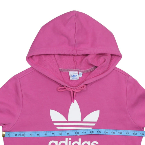 Adidas Womens Pink Hoodie Size 12 Pullover Hooded Sweatshirt