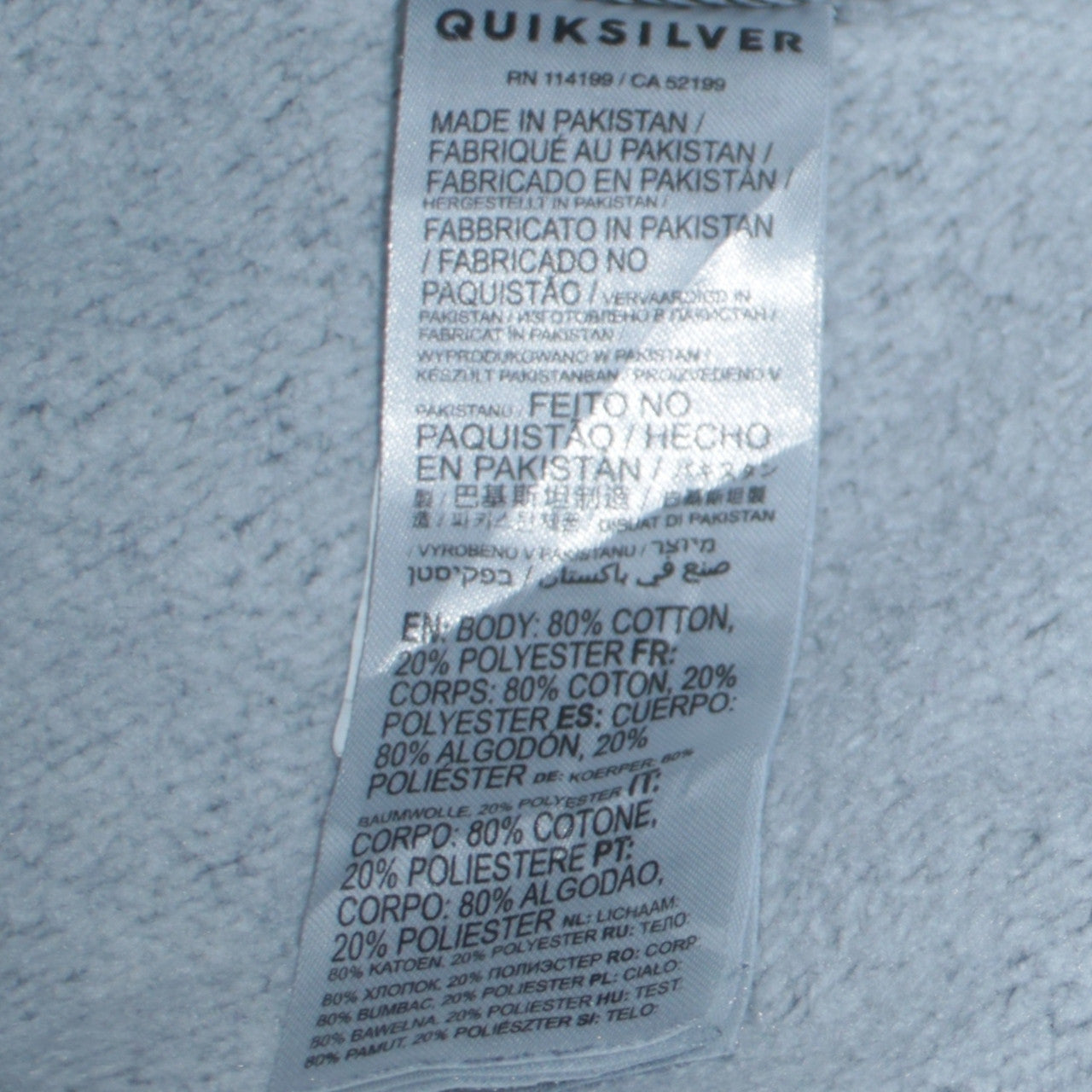 Quiksilver Men’s Black Pullover Hoodie M Embroidered Logo Fleece