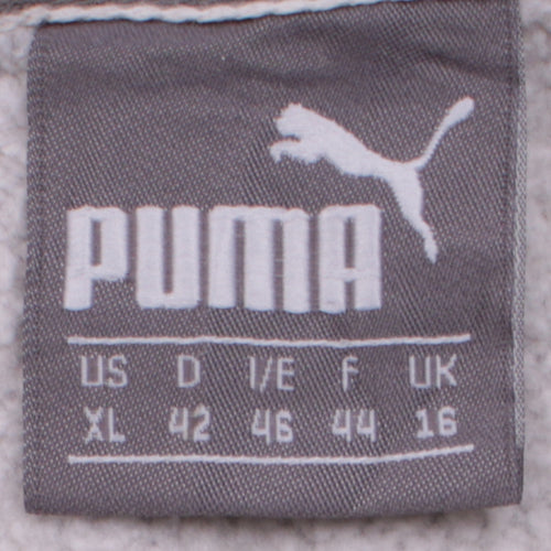 Puma Women's Grey Pullover Hoodie Size 16 with Logo Design