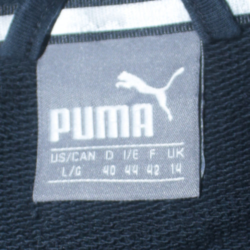Puma Women’s Black Size 14 Full Zip Hoodie with Logo Design