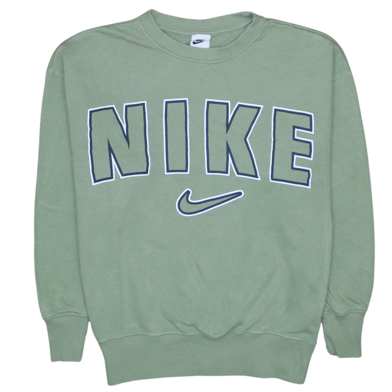 Nike Womens Green Crew Neck Pullover Sweatshirt Size S