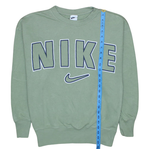 Nike Womens Green Crew Neck Pullover Sweatshirt Size S