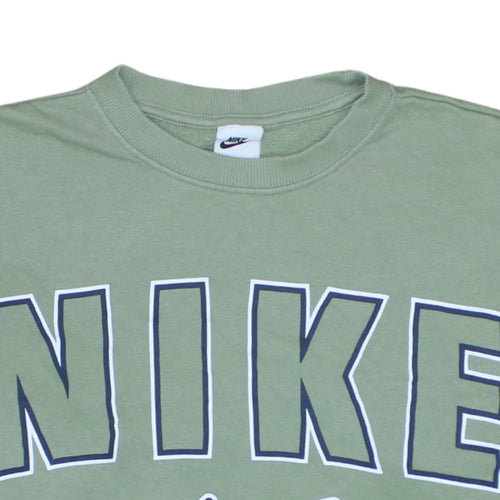 Nike Womens Green Crew Neck Pullover Sweatshirt Size S