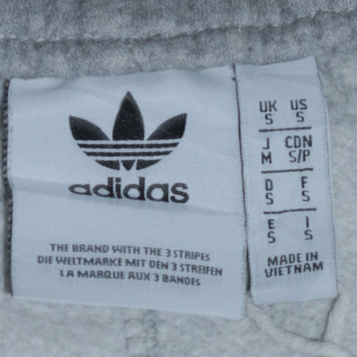Adidas Men's Grey Sweatpants Small Regular Fit Elastic Waist