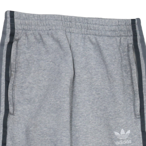 Adidas Men's Grey Sweatpants Small Regular Fit Elastic Waist