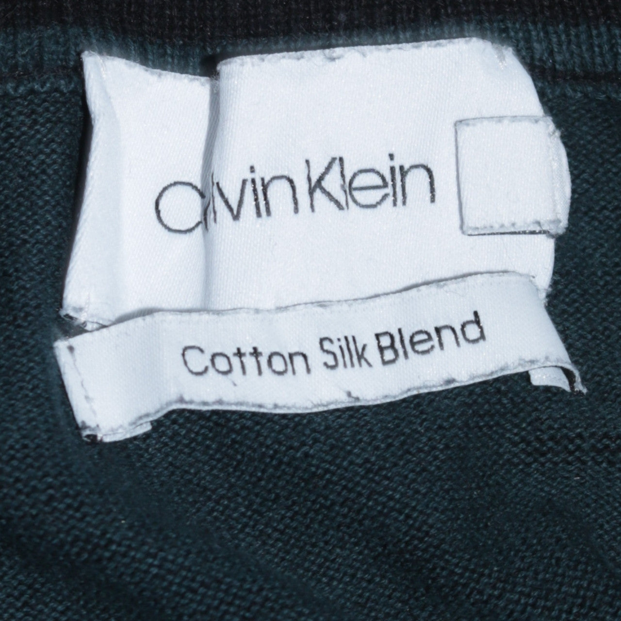 Calvin Klein Men's Black Cotton Silk 1/4 Zip Jumper Size M