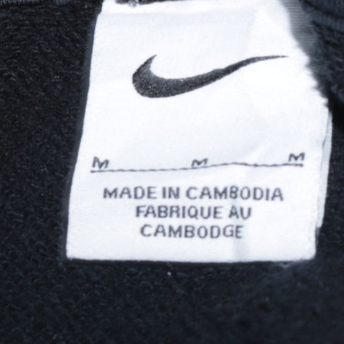 Nike Women's Black Pullover Hoodie Medium Cotton Blend Sportswear