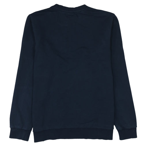 Hugo Boss Men's Blue Crew Neck Regular Fit Logo Sweatshirt Size L