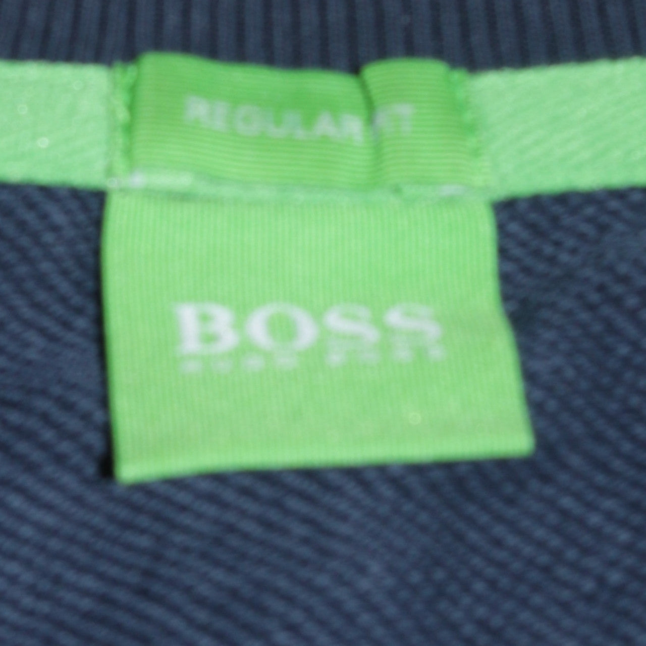 Hugo Boss Men's Blue Crew Neck Regular Fit Logo Sweatshirt Size L
