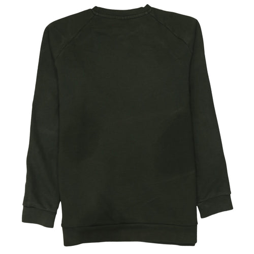 Adidas Mens Green Large Pullover Sweatshirt Crew Neck Logo