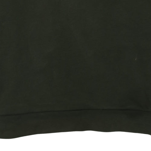 Adidas Mens Green Large Pullover Sweatshirt Crew Neck Logo