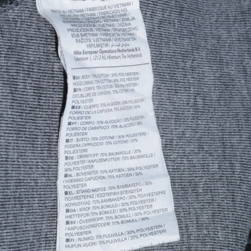Nike Men's Grey Full Zip Hoodie Medium Sportswear