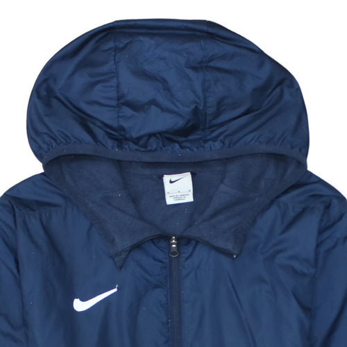 Nike Men's Blue Hooded Windbreaker Jacket M