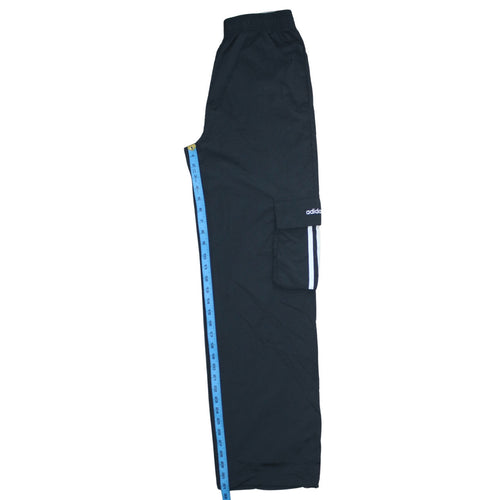 Adidas Womens Black Cargo Trousers Size S Elastic Waist Sports Style