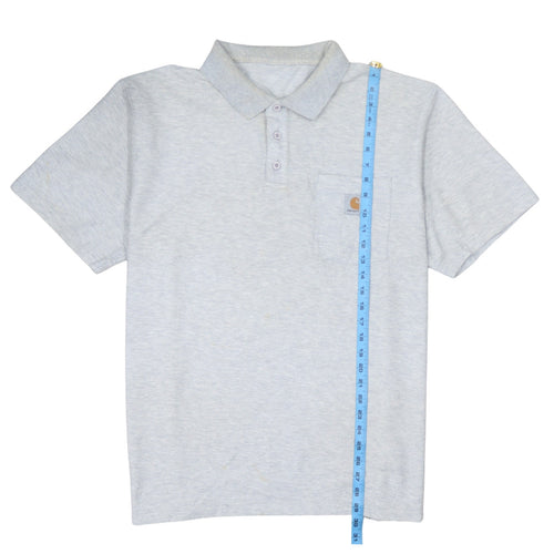 Carhartt Men's Grey XL Regular Fit Short Sleeve Polo Shirt