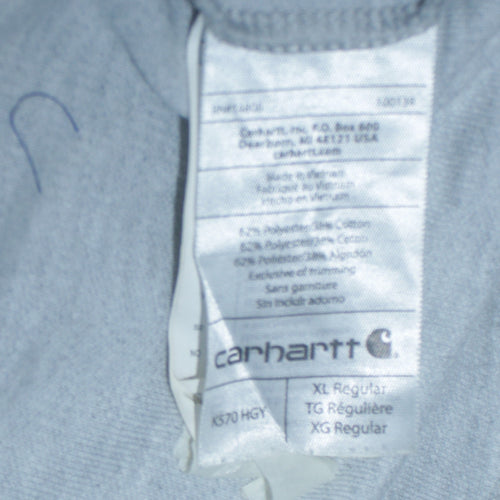 Carhartt Men's Grey XL Regular Fit Short Sleeve Polo Shirt