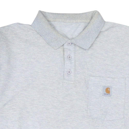 Carhartt Men's Grey XL Regular Fit Short Sleeve Polo Shirt