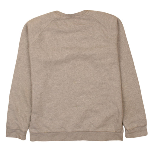 Adidas Men's Grey Logo Crew Neck Pullover Sweatshirt Size M