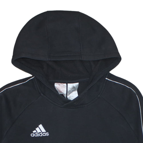 Adidas Boys Black Hooded Pullover Sweatshirt XL 15-16 Years