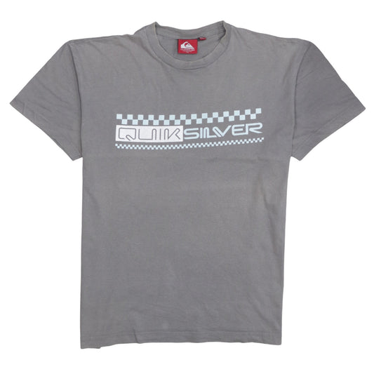 Quiksilver Men's Grey Graphic Logo T-Shirt Size M Surf Style